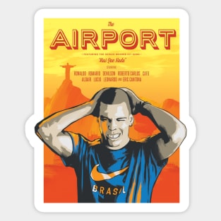 Classic Ads - Ronaldo & Brazil football team - THE AIRPORT (1998) Sticker